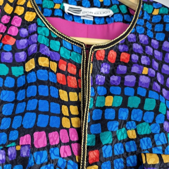 Vintage Don Elliott Crop Rainbow Jacket size medium/ large - Picture 8 of 12